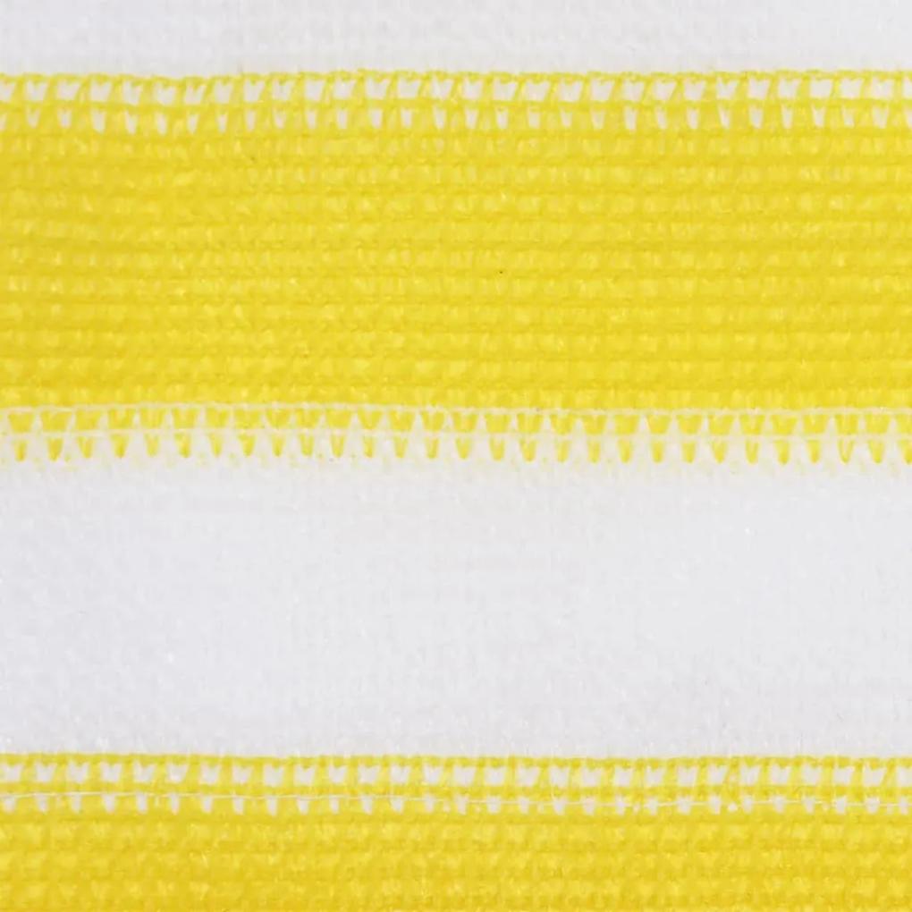 Tela de varanda 90x300 cm PEAD amarelo e branco