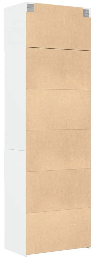 Armário de arrumação 70x42,5x225 cm derivados de madeira branco