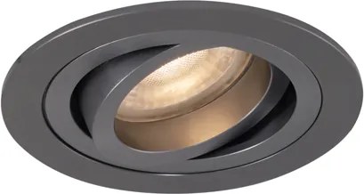 Foco embutido moderno Cinza-escuro GU10 50mm Redondo Inclinável - Rondoo