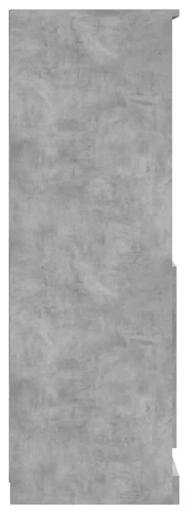 Armário alto derivados madeira 60x35,5x103,5 cm cinza cimento