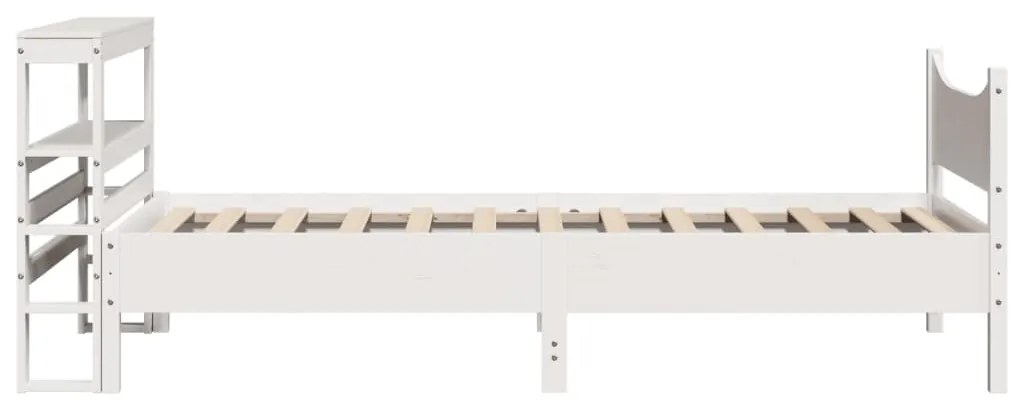 Estrutura cama c/ cabeceira 75x190 cm pinho maciço