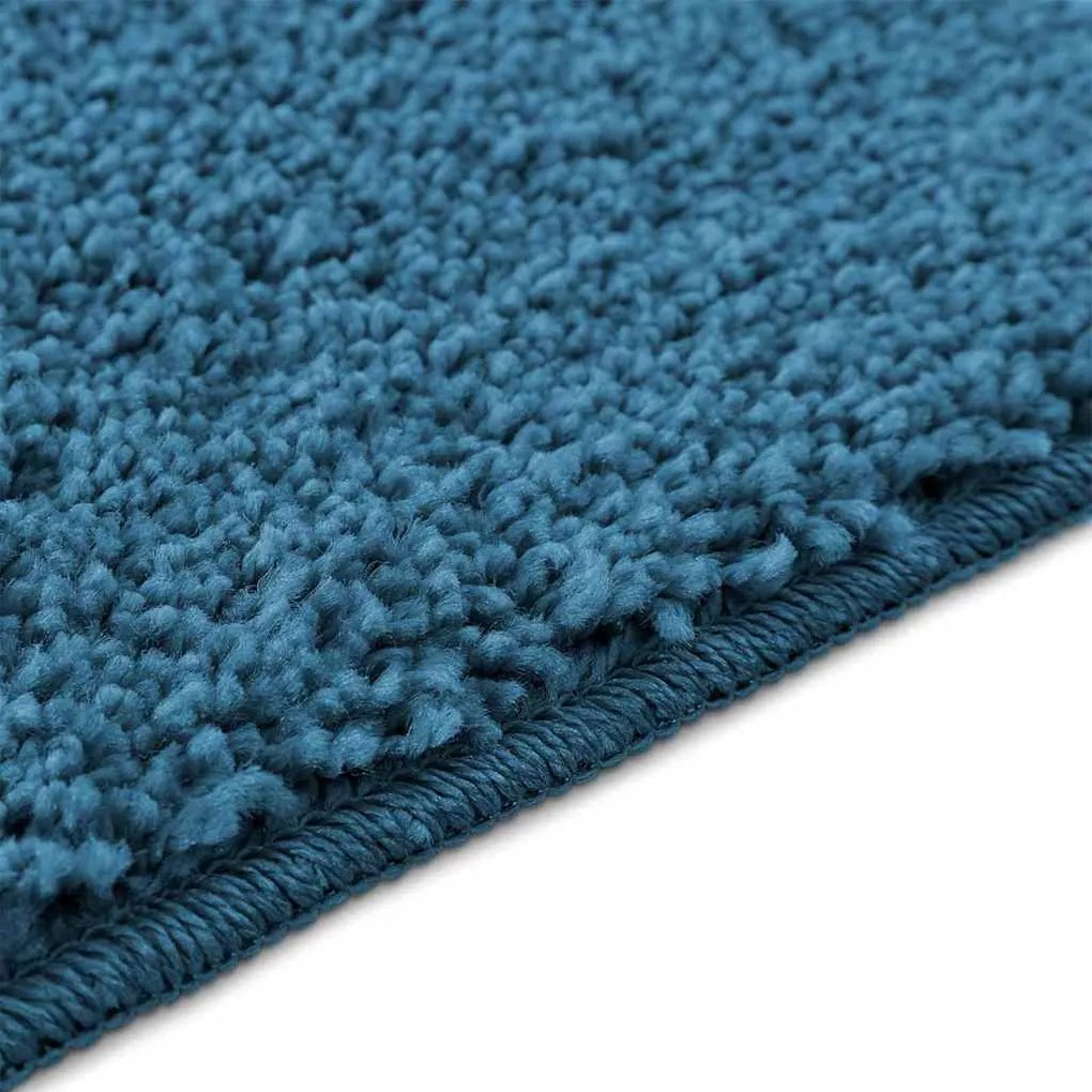 Tapete de Banho Retangular Azul 60x90 cm Polipropileno Antiderrapante