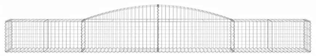 Cestos gabião arqueados 8 pcs 400x50x40/60 cm ferro galvanizado