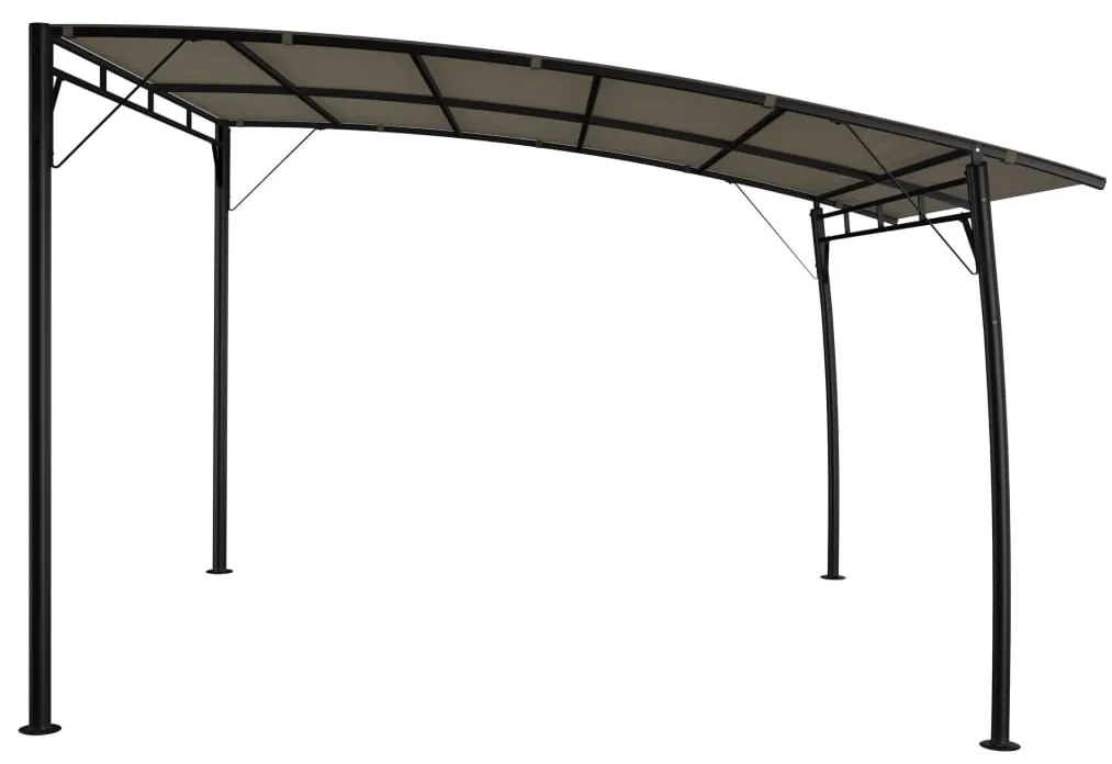 Toldo para-sol de jardim 3x3x2,55 m cinzento-acastanhado