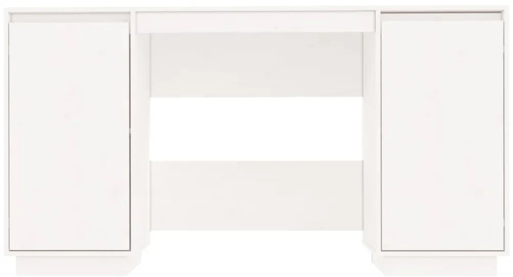 Secretária 140x50x75 cm madeira de pinho maciça branco