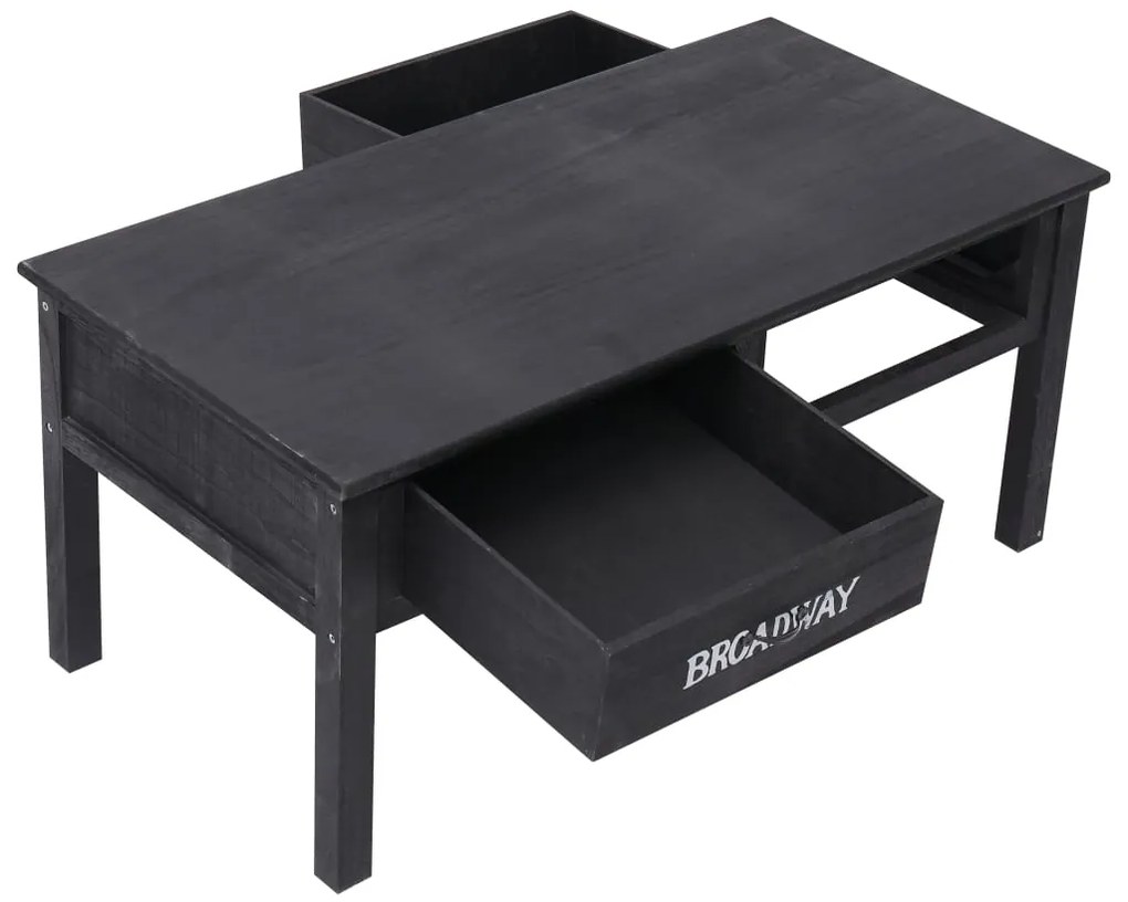 Mesa de centro 100x50x45 cm madeira preto