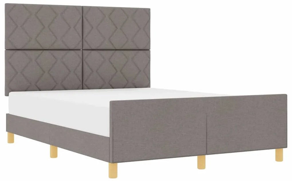 Cama vidaXL em Taupe, 160x200 cm, Tecido