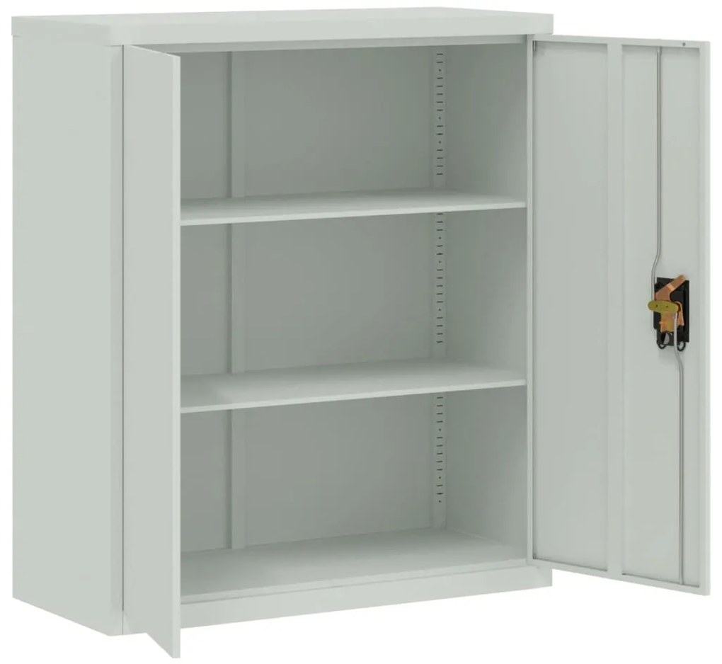 Arquivador 90x40x145 cm aço cinzento-claro
