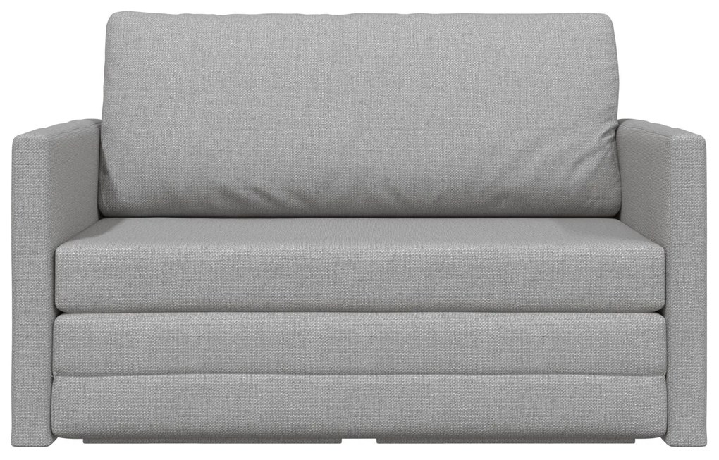 Sofá Cama de Chão 2-em-1 Cinzento-claro 124x71x78 cm Tecido