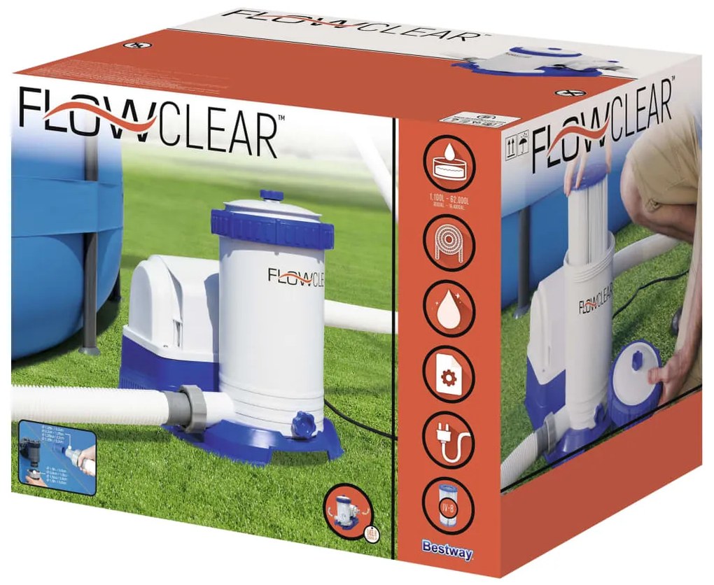 Bestway Flowclear Bomba de filtragem para piscina 9463 L/h