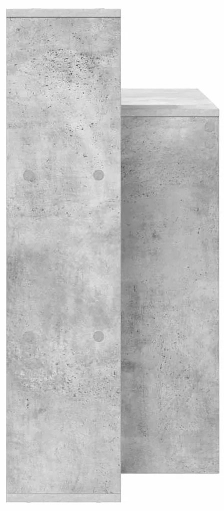 Escrivaninha Cinza betão Laminado efeito betão, madeira engenheirada