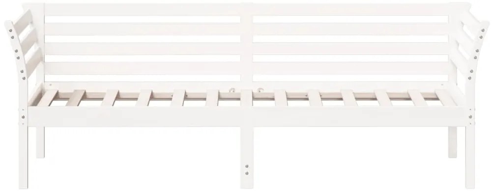 Sofá-cama sem colchão 90x200 cm madeira de pinho maciça branco