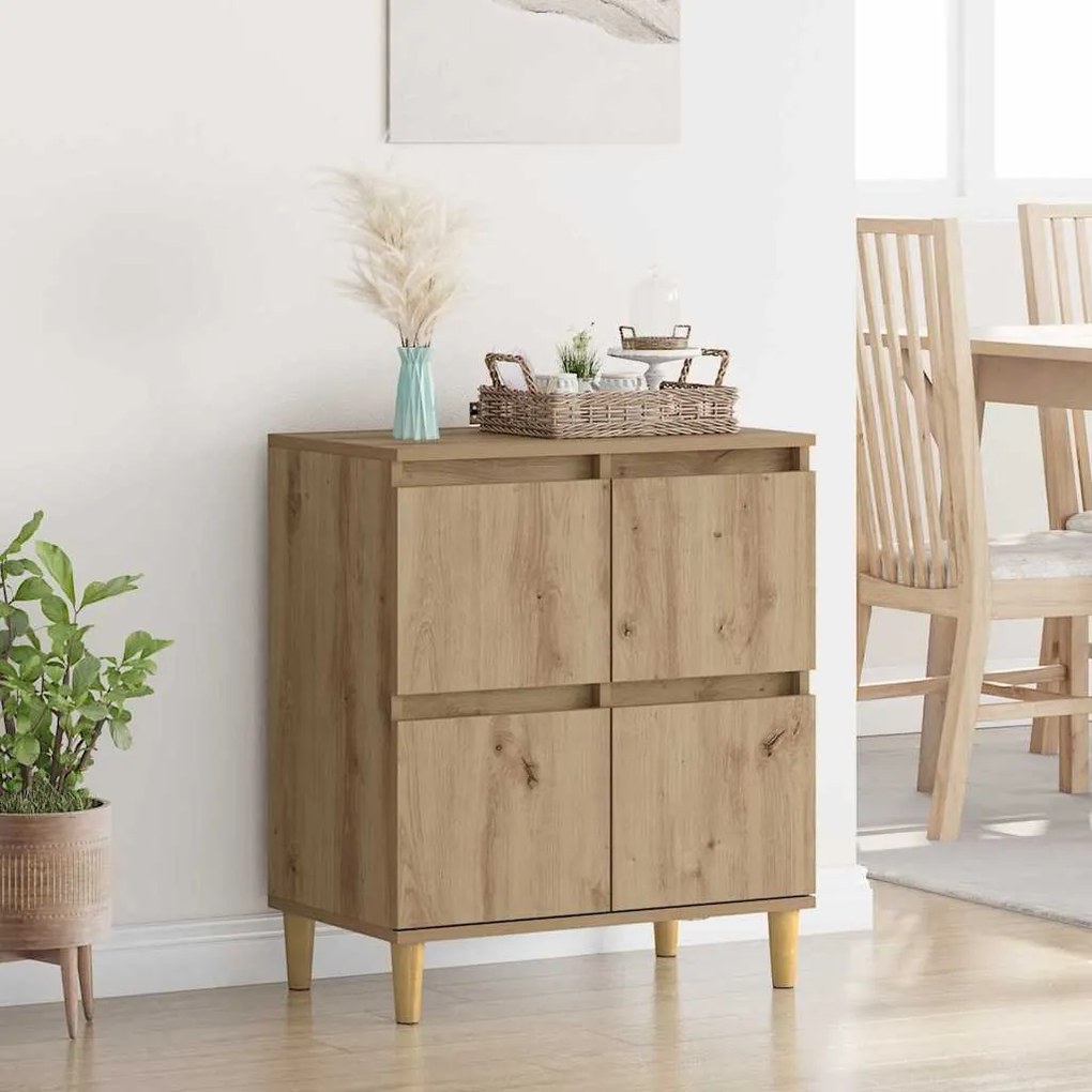 vidaXL Buffet Carvalho Artesanal 60 x 35 x 70 cm Madeira processada