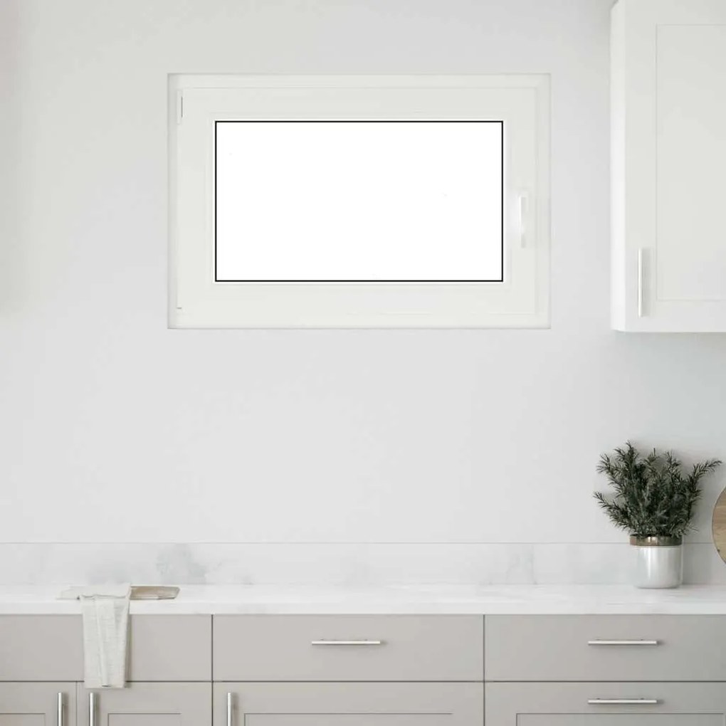 vidaXL Janela de porão "RISOR" 90x50 cm oscilobatente DIN esquerda branca