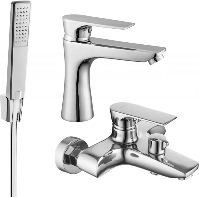 Mexen Axel R72 conjunto de banho, cromado - 73803R72-00