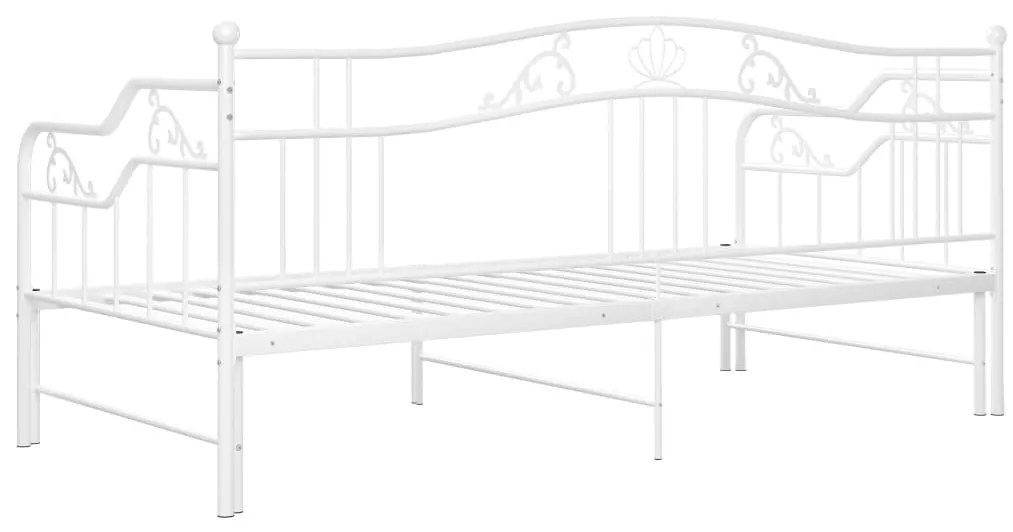 Estrutura sofá-cama de puxar 90x200 cm metal branco