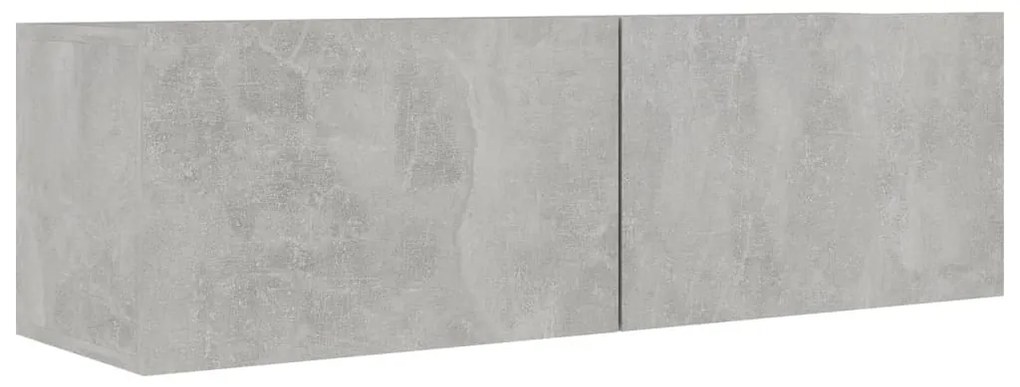 3 pcs conjunto móveis de TV derivados madeira cinzento cimento