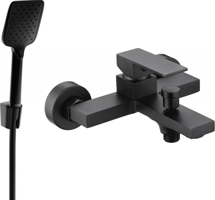 Mexen Uno R62 misturadora de banheira com conjunto de duche, preta - 7143R62-70