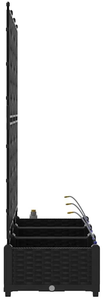 Jardineiras de Jardim 1 pc Preto 120 x 40 x 126 cm Plástico
