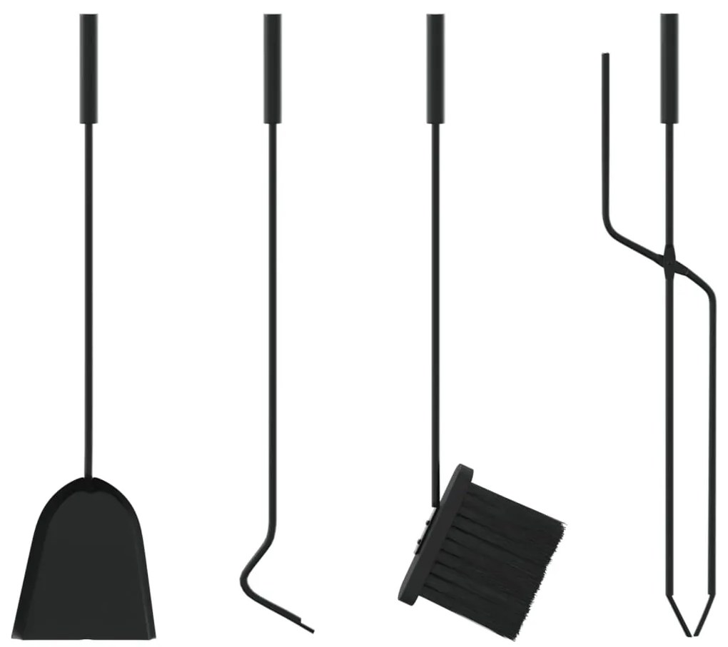 Conjunto de ferramentas para lareira 5 pcs 23x15x66 cm aço