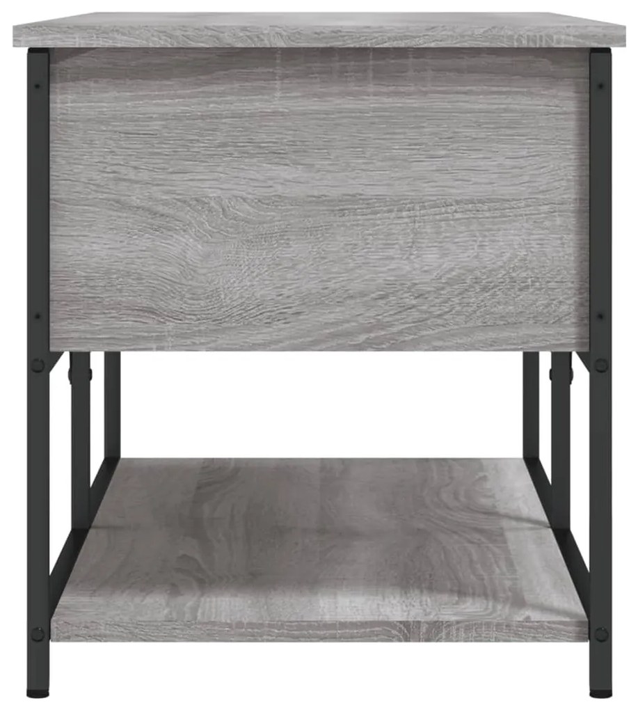 Banco arrumação 100x42,5x47cm derivados madeira cinzento sonoma