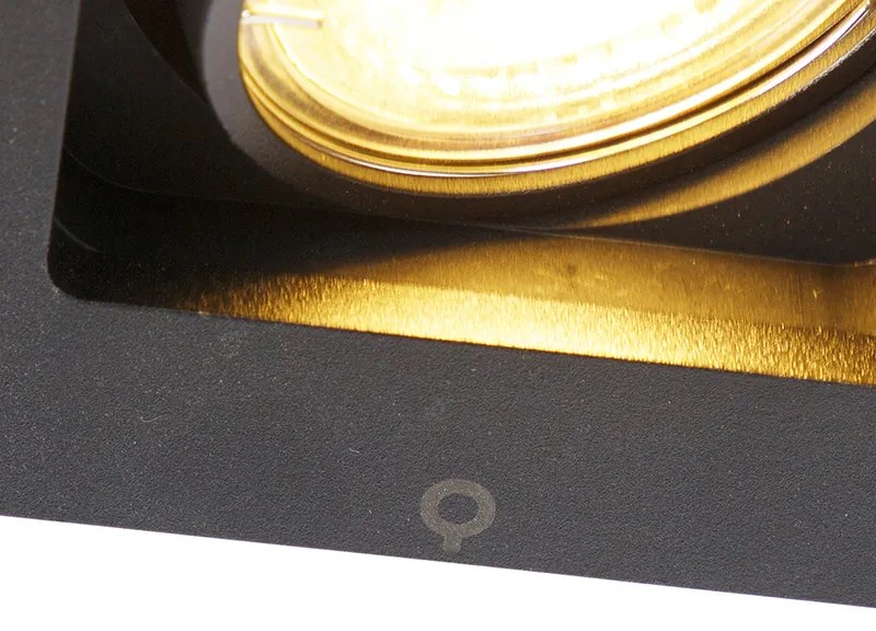 Conjunto de 10 focos embutidos inteligentes pretos com Wi-Fi GU10 - Qure