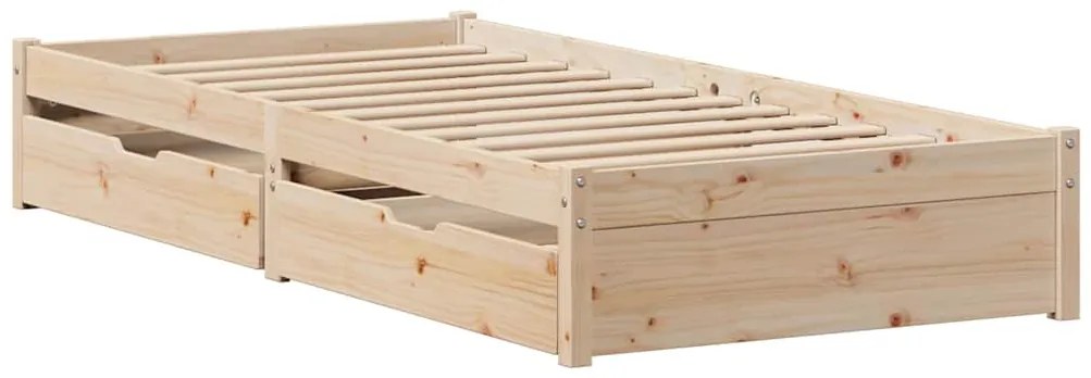 Cama sem colchão 90x200 cm madeira de pinho maciça