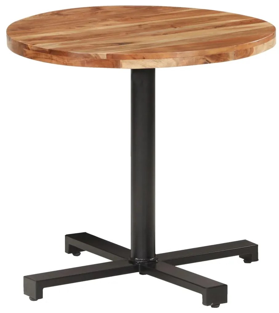 vidaXL Mesa de bistrô redonda Ø80x75 cm madeira de acácia maciça