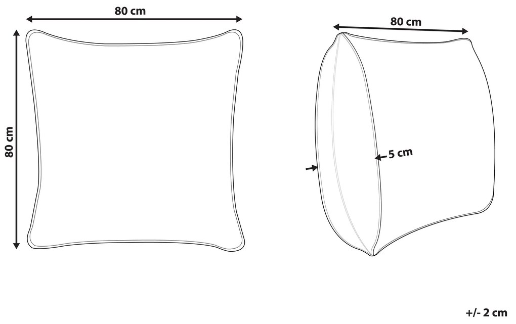 Almofada de alto perfil em microfibra 80 x 80 cm ERRIGAL Beliani