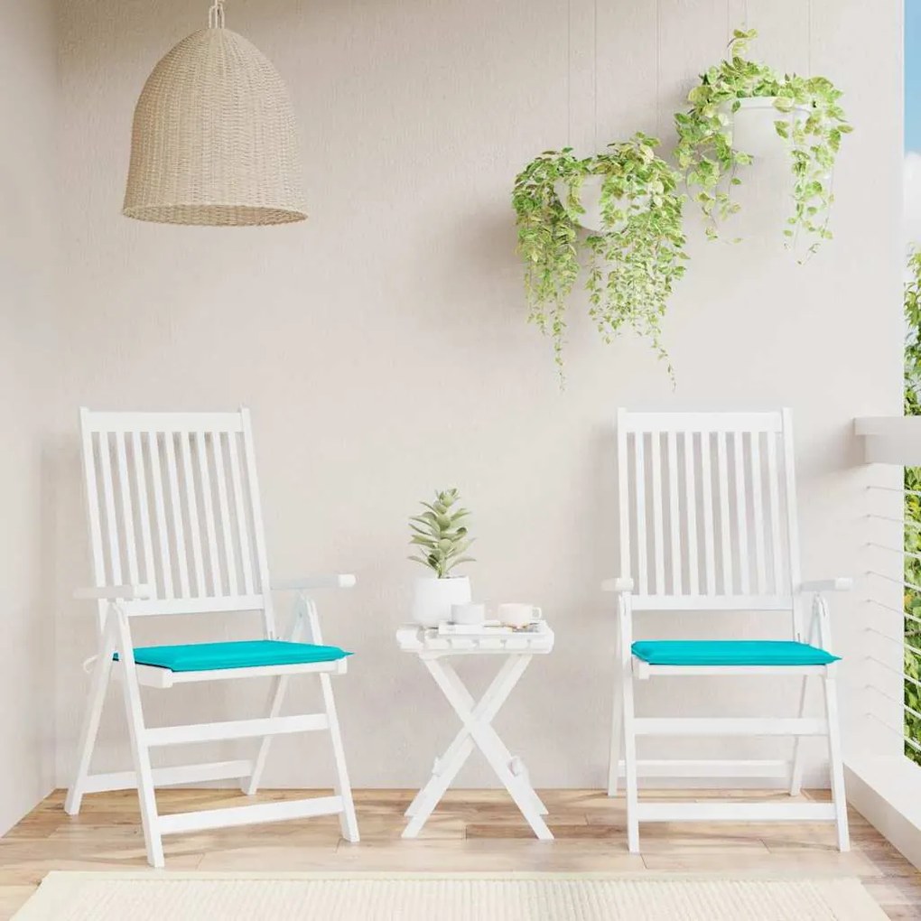Almofadões p/ cadeira 2pcs 50x50x4cm tecido turquesa