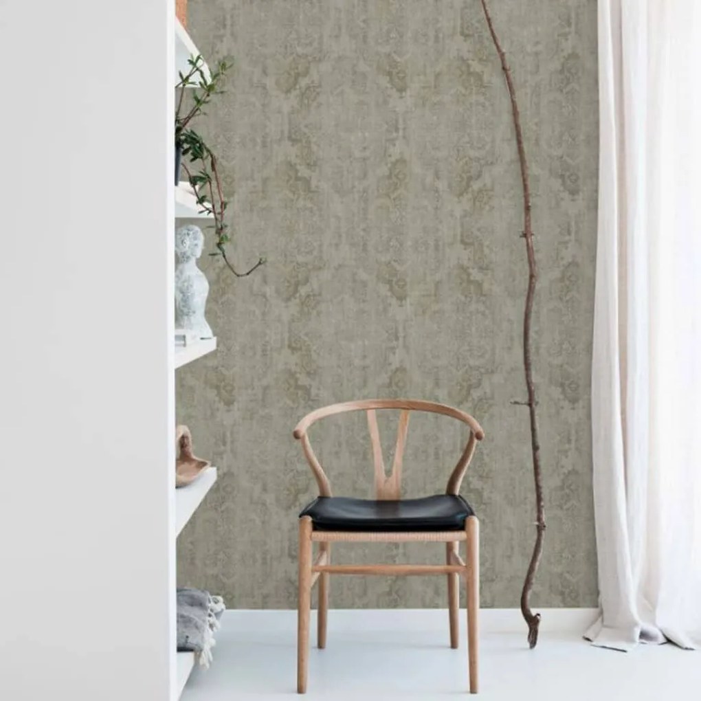 434213 Noordwand Papel de parede Old Karpet verde