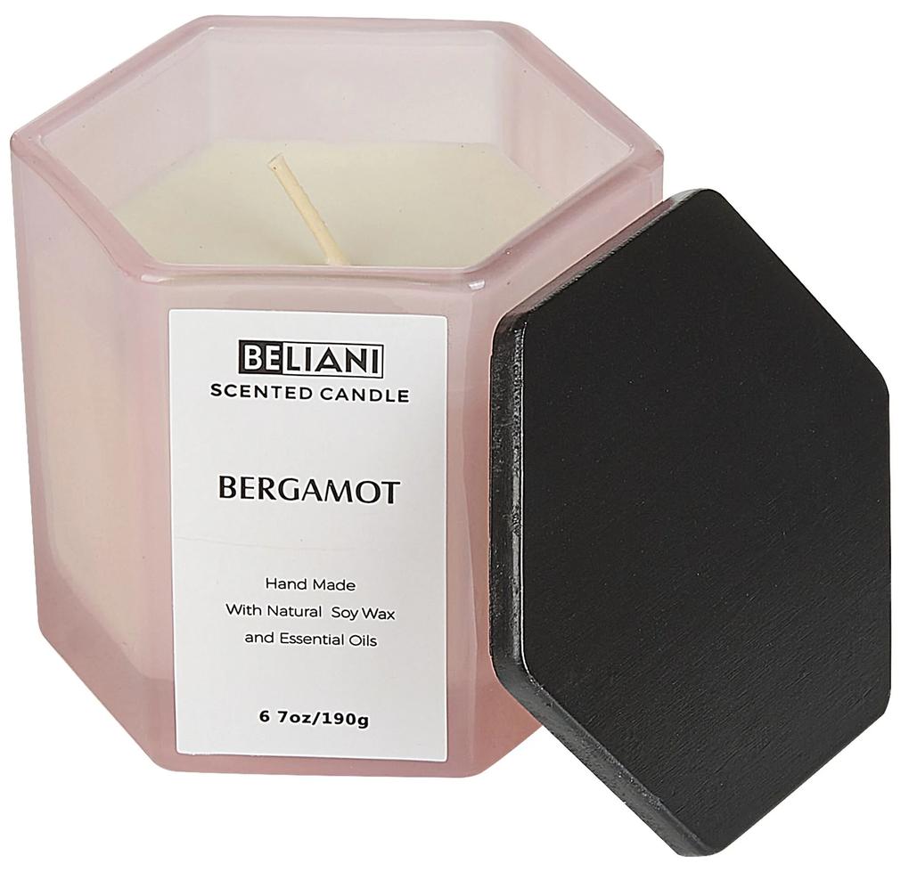 Conjunto de vela perfumada de soja e difusor laranja bergamota CLASSY TINT Beliani