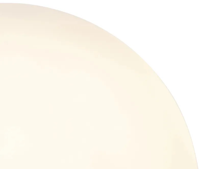 Candeeiro de mesa Art Deco em latão com vidro opalino 45,5 cm - Pallon