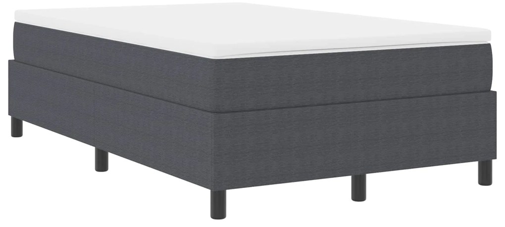 vidaXL Estrado de cama plataforma Cinza Escuro 120 x 190 cm tecido
