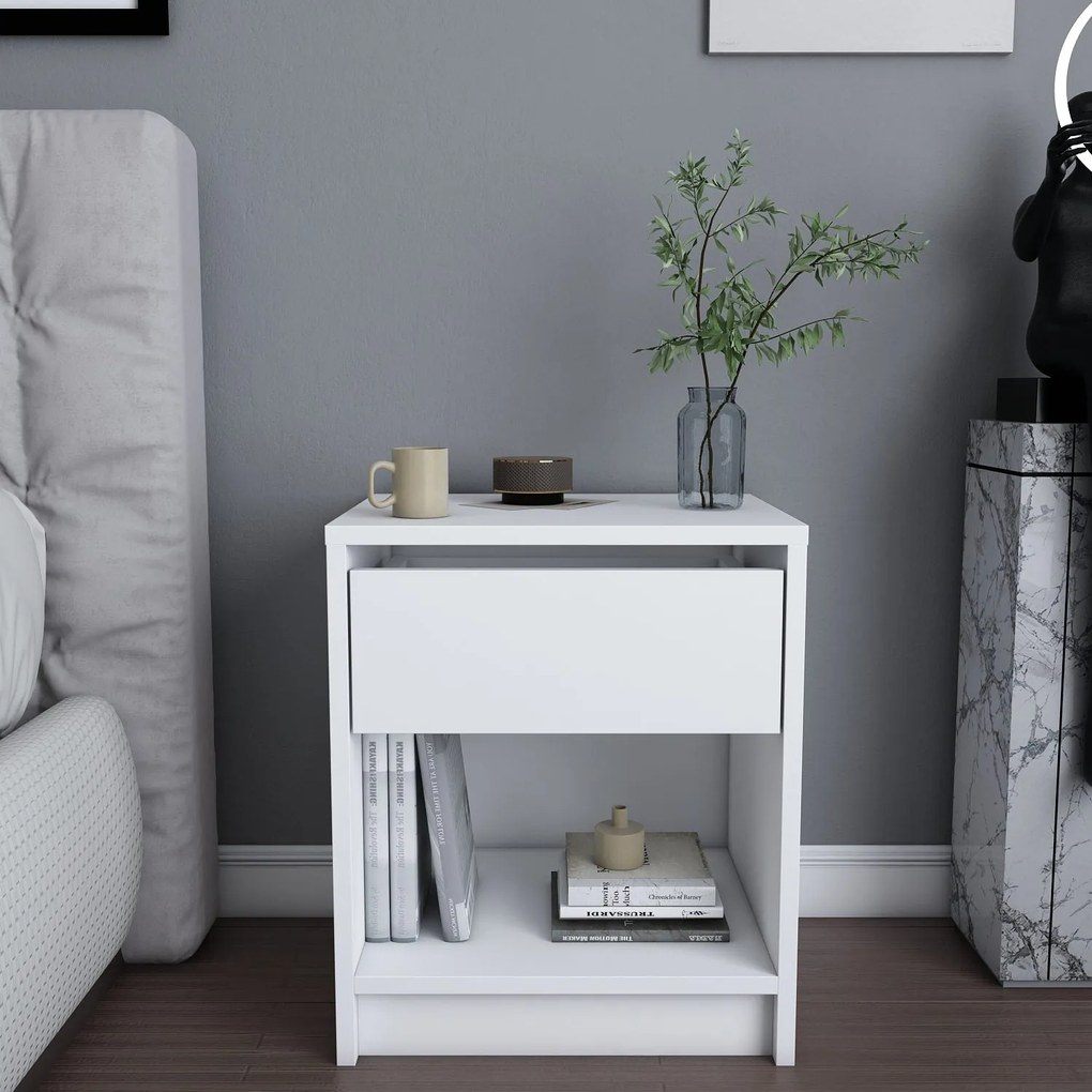 Mesa de Cabeceira Sheridan – Branco – 44,6 x 35,9 x 52,8 cm
