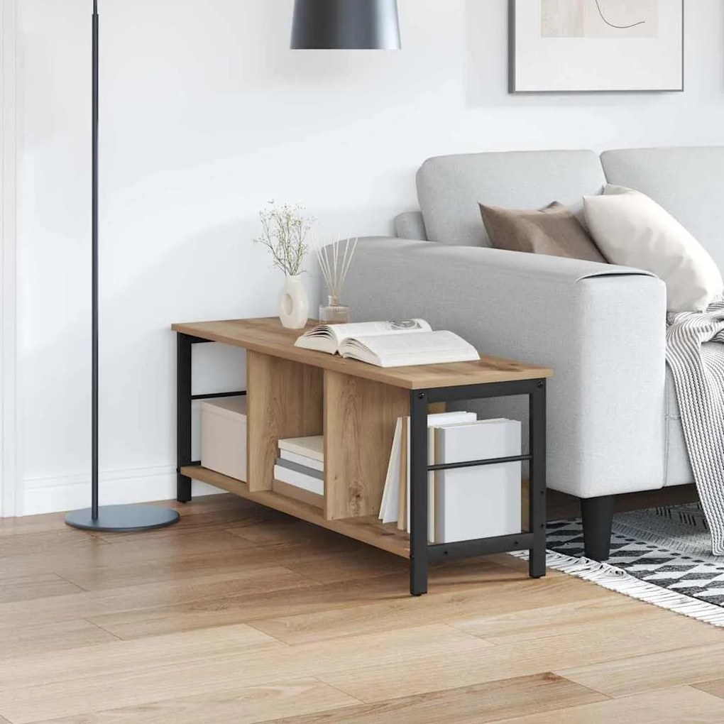 vidaXL Estante Carvalho Artesanal 102 x 32 x 40,5 cm