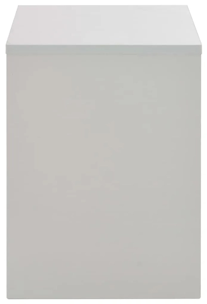 Toucador com espelho e banco 104x45x131 cm cinzento