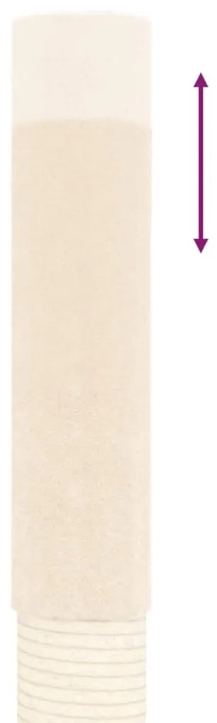 Árvore p/ gatos altura ajustável chão ao teto 277-303 cm creme