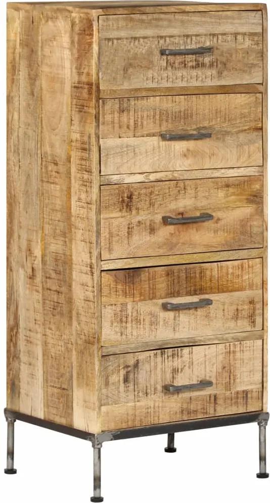Armário de gavetas 45x35x106 cm madeira de mangueira maciça