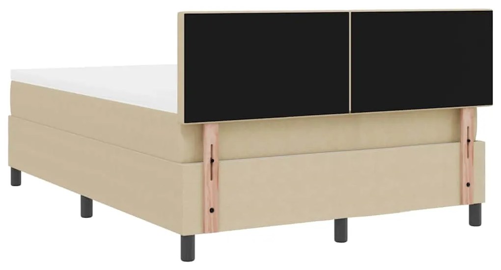 Cama Box Spring com Colchão Verde Claro Cinza 140x200 cm Tecido de Vel