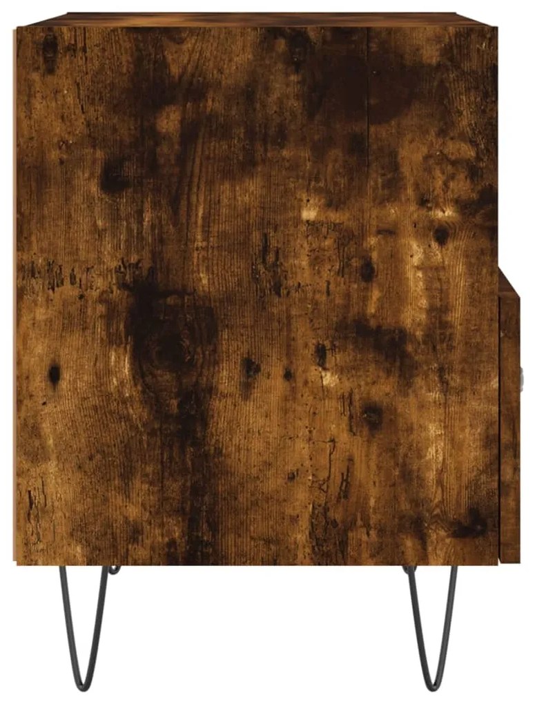 Mesa de cabeceira 2 pcs derivados de madeira carvalho fumado