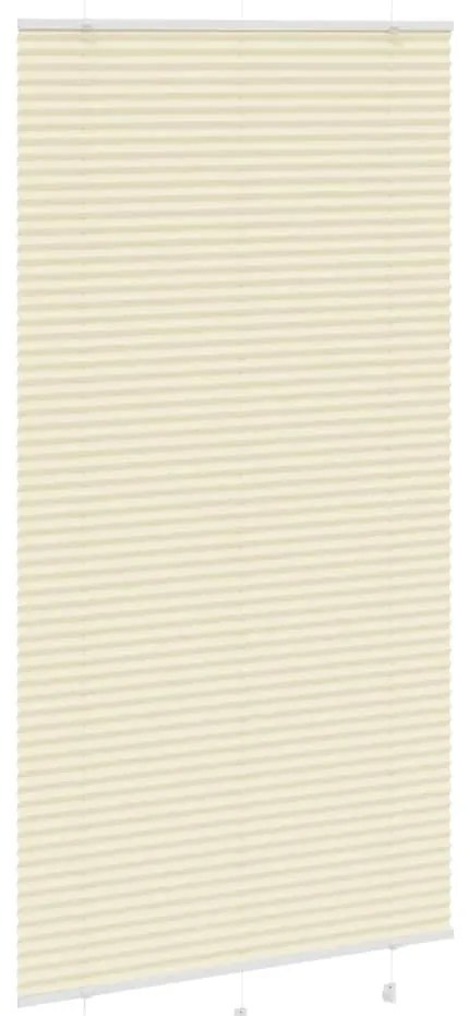 Creme Plissada Cega 110x200 cm Largura Tecido 109,4cm Poliéster
