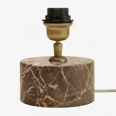 Base Para Candeeiro De Mesa Em Pedra Natural Orlena Mármore Castanho Emperador - Sklum