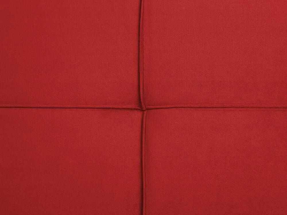 Sofá-cama de 3 lugares em tecido vermelho HASLE Beliani