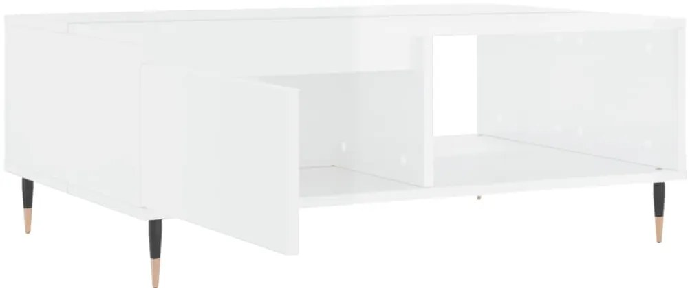 Mesa de centro 90x60x35cm derivados de madeira branco brilhante