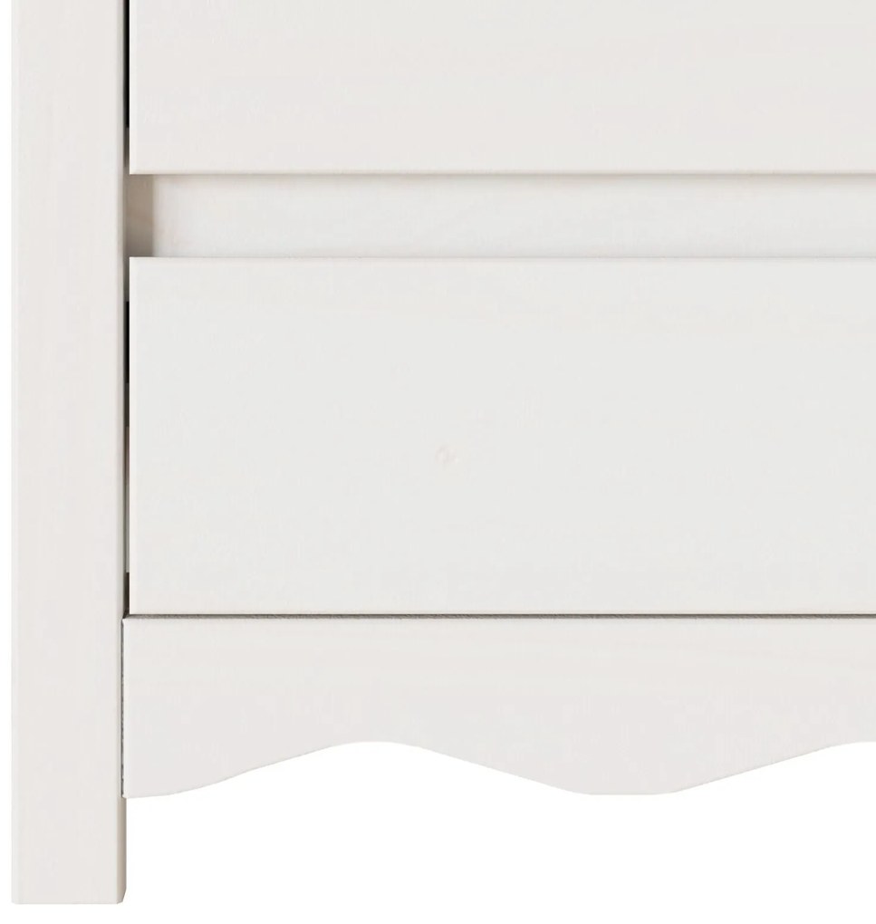 Criado-mudo vidaXL "DRAMMEN" Branco 45x35x56 cm Madeira Sólida de Pinh