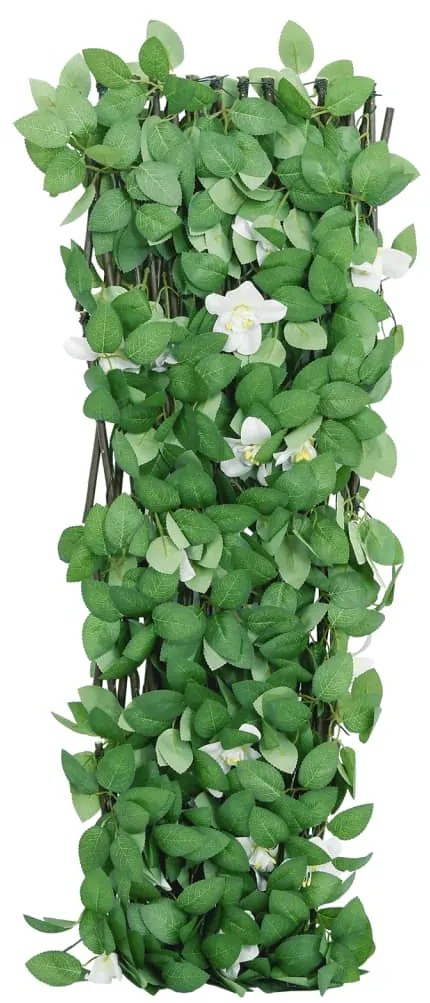 Treliça de hera artificial extensível 5 pcs 186x30 cm verde