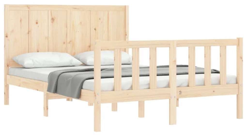 Cama sem colchão 140x200 cm madeira de pinho maciça