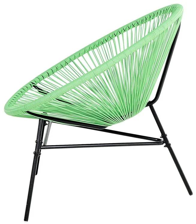 Cadeira de jardim em rattan verde ACAPULCO Beliani
