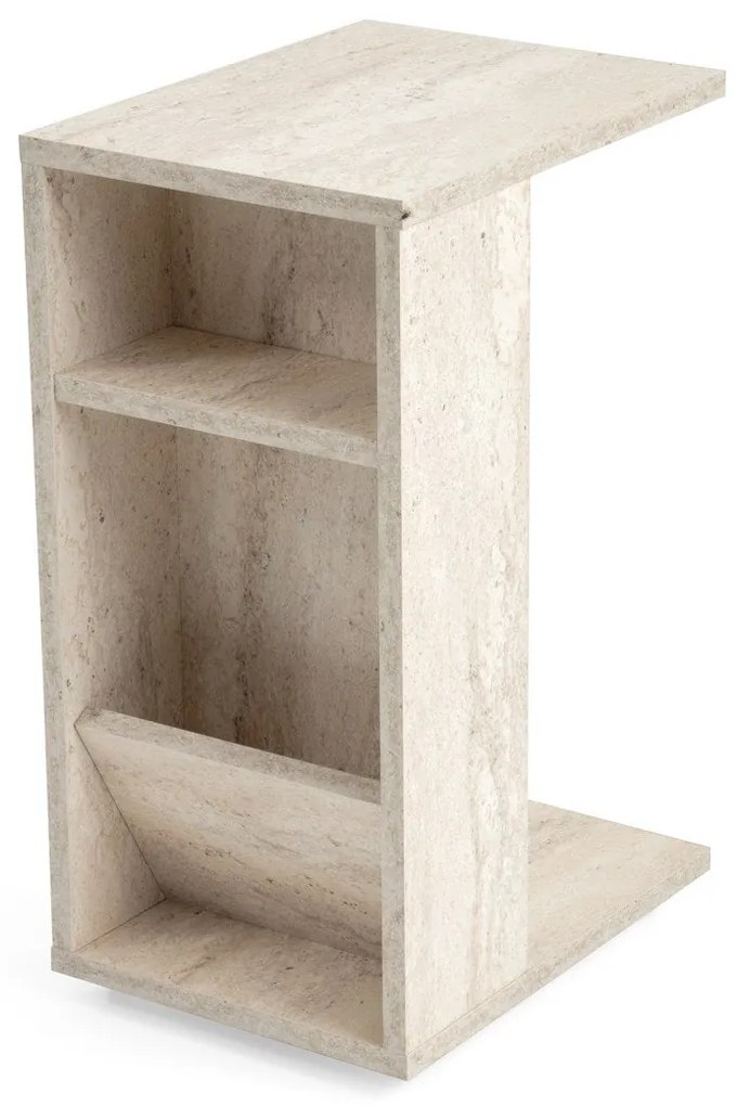 Mesa de Apoio Filinta – Travertino – 30x63x40 cm